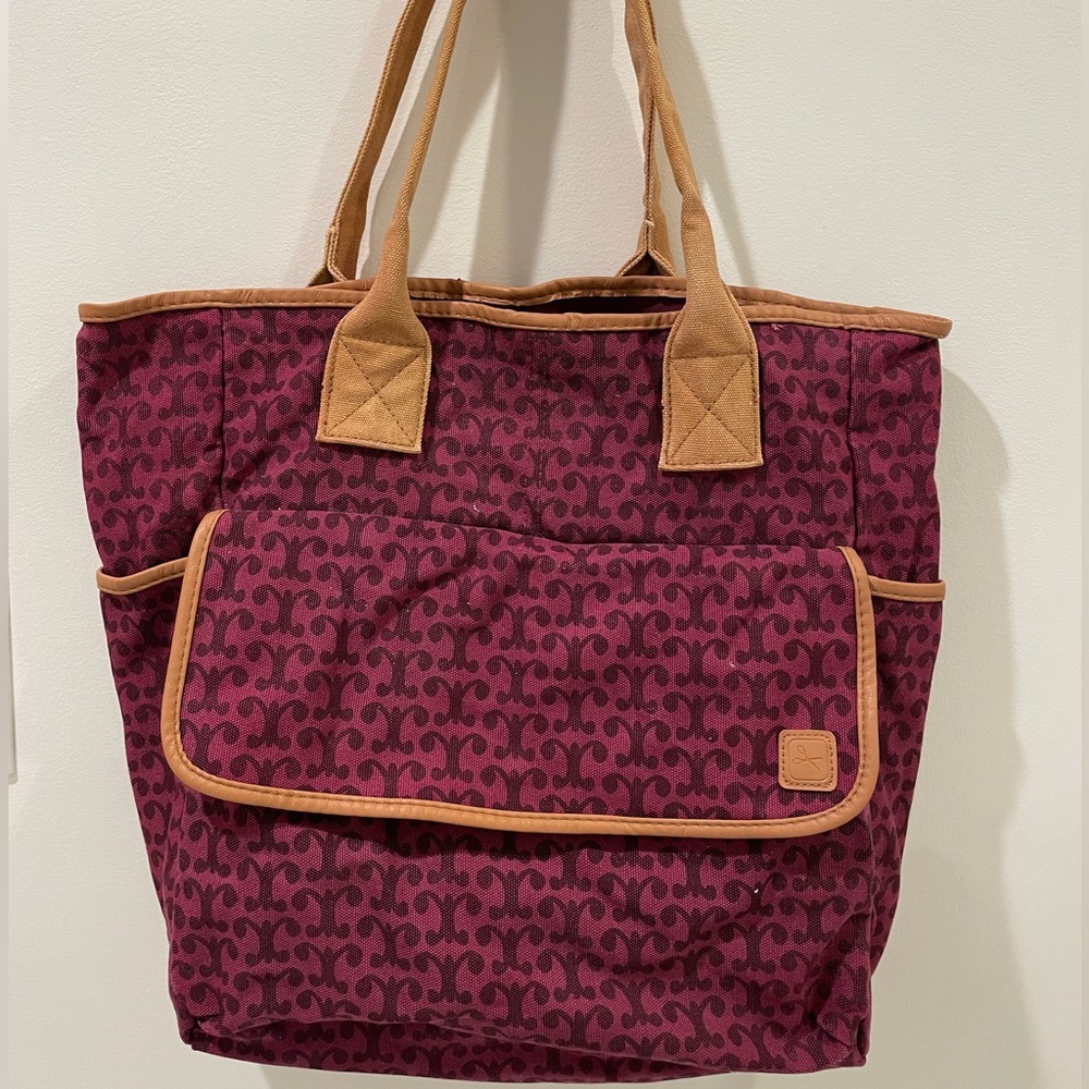 Burgundy Canvas Tote